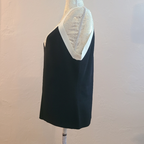 INC Black and Off-White Tank Top - size Large - Picture 4 of 9
